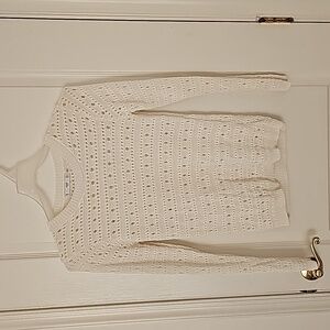 MANGO open knit crochet sweater